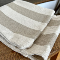 'No Waste' Rustic Natural Stripe Grainsack Ovengloves