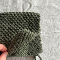 Handmade Cotton Knitted Dishcloth - Green