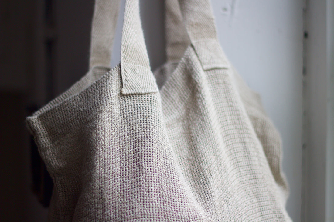 French Slubby Linen Tote Bag