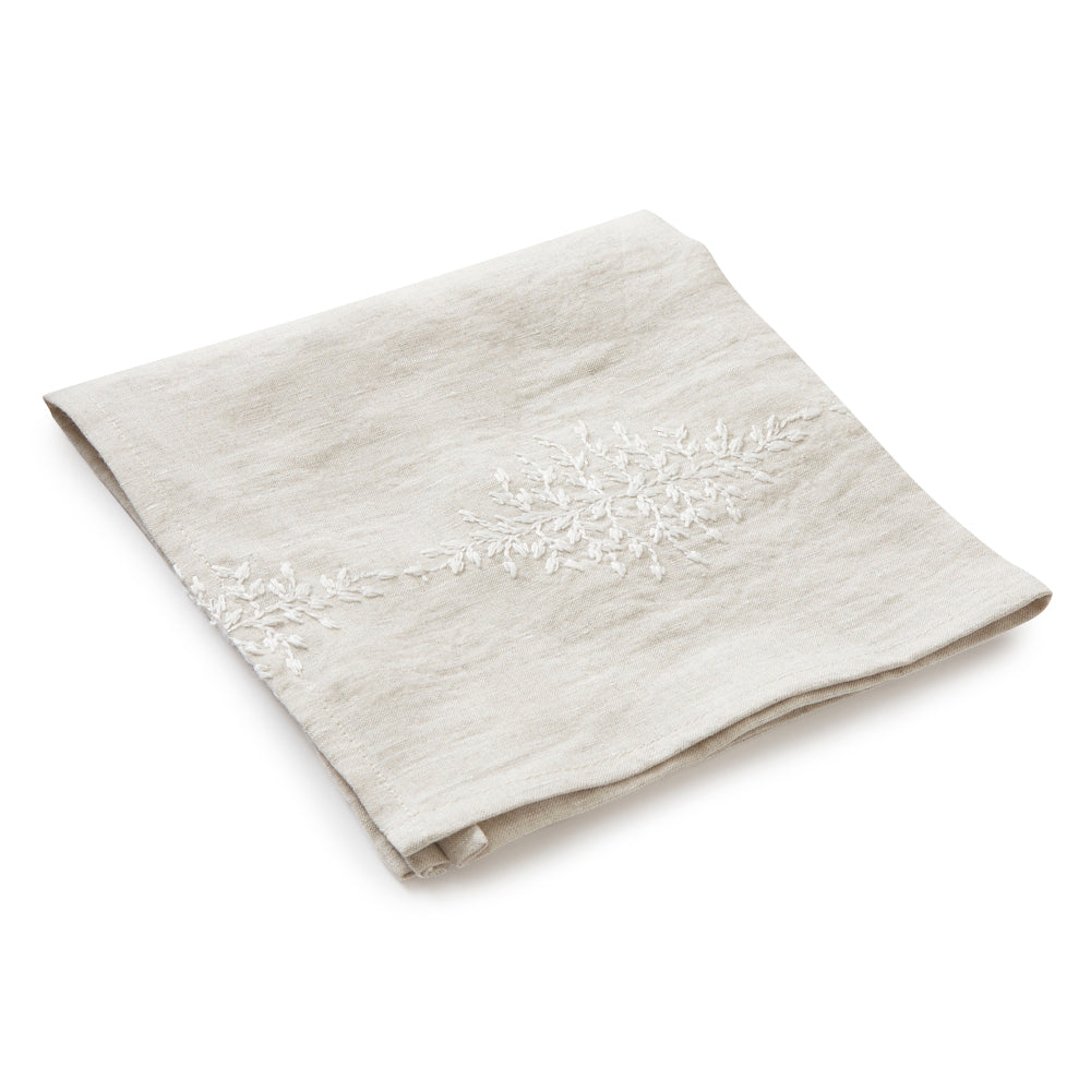 French Embroidered Linen Napkin