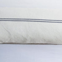 Rustic Grey Stripe Grainsack Bench Cushion