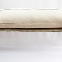 Rustic Grey Stripe Grainsack Bench Cushion