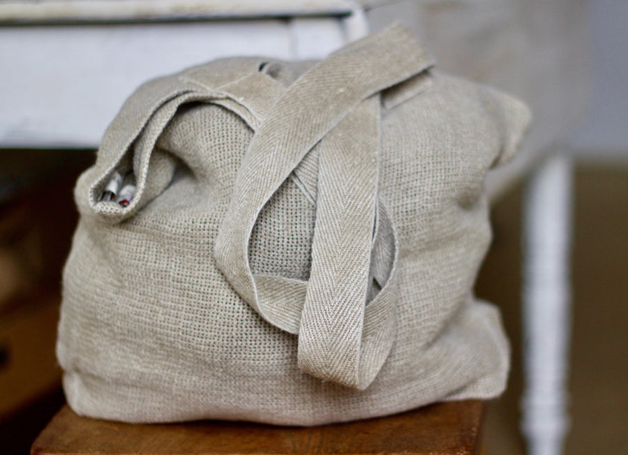 French Slubby Linen Tote Bag