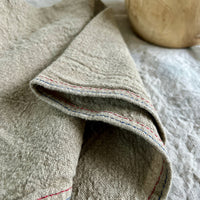 Stonewashed French Stitched Linen Napkin - Natural