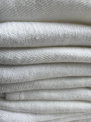 Italien Woven Linen Hemp Napkins - Soft White