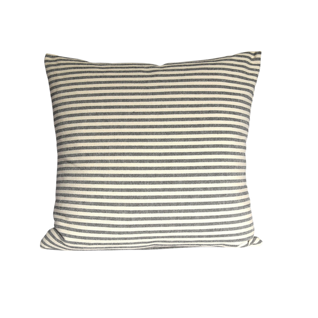 'Mariola' Recycled Stripe Grainsack Cushion - Green