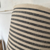 'Mariola' Recycled Striped Cotton - Charcoal