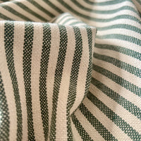 'Mariola' Recycled Striped Cotton Grainsack - Green