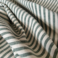 'Mariola' Recycled Stripe Grainsack Oblong Cushion Cover - Green