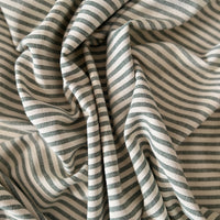 'Mariola' Recycled Stripe Grainsack Cushion - Green