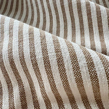 NEW 'Mariola' Recycled Striped Cotton - 'Caramel'