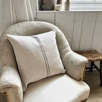Rustic Natural Stripe Grainsack Cushion