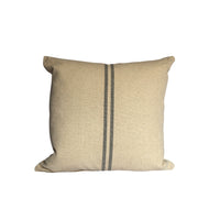 Rustic Grey Stripe Grainsack Cushion Cover