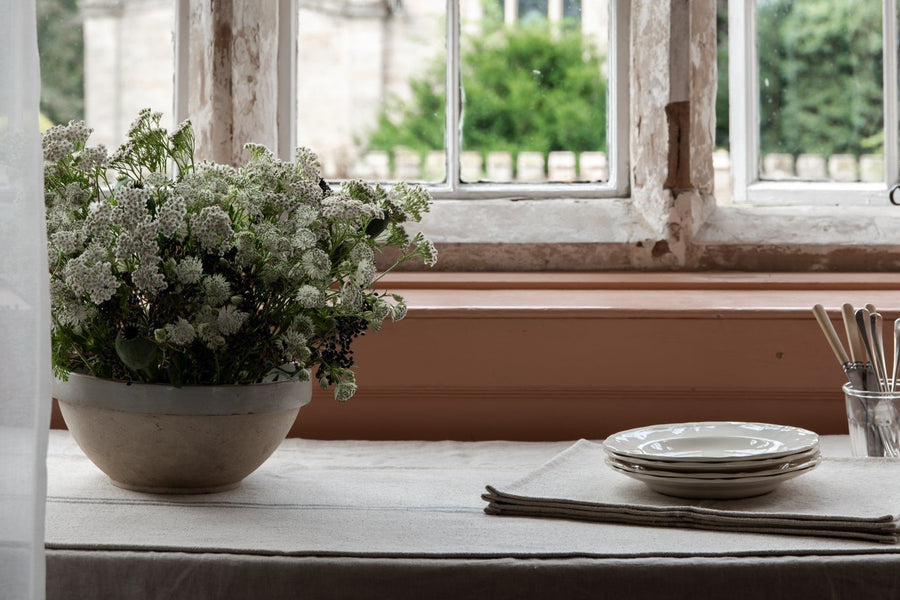 Rustic French Natural Stripe Grainsack Placemat