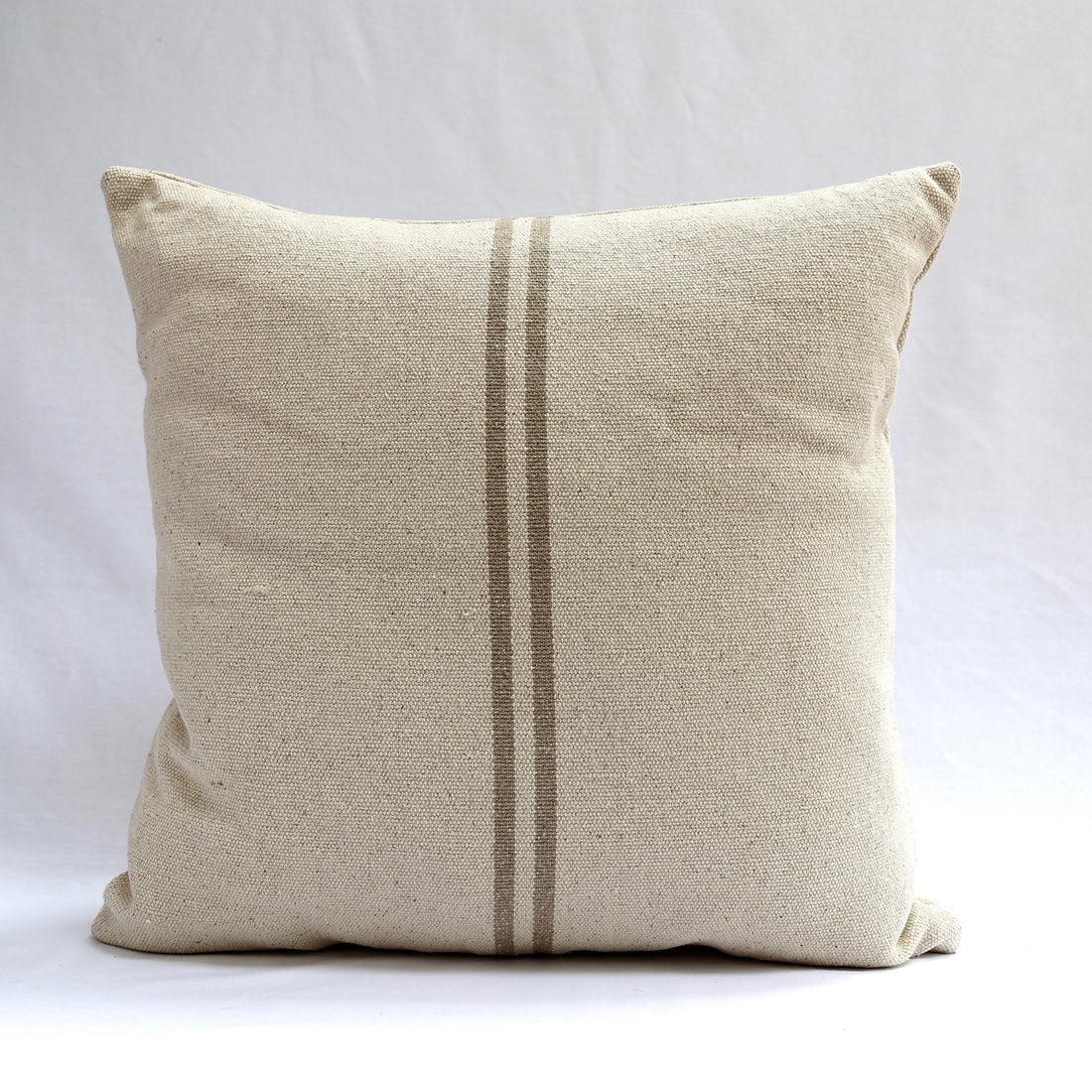 Rustic Natural Stripe Grainsack Cushion