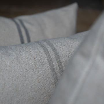 Rustic Natural Stripe Grainsack Cushion