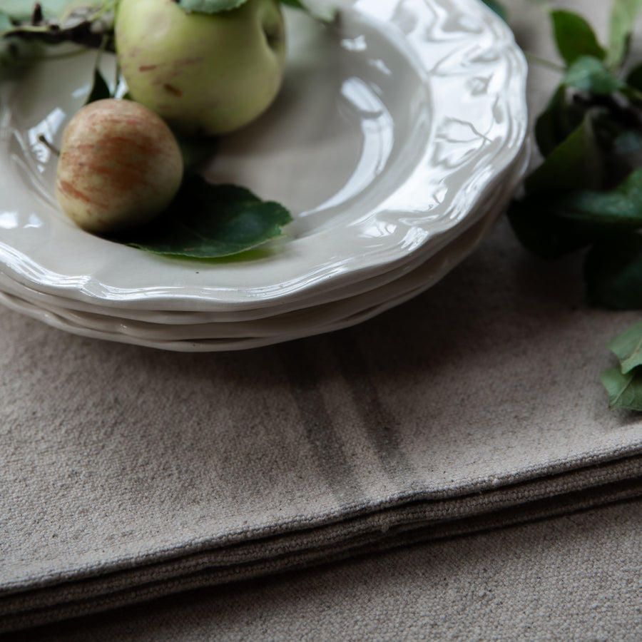 Rustic French Natural Stripe Grainsack Placemat