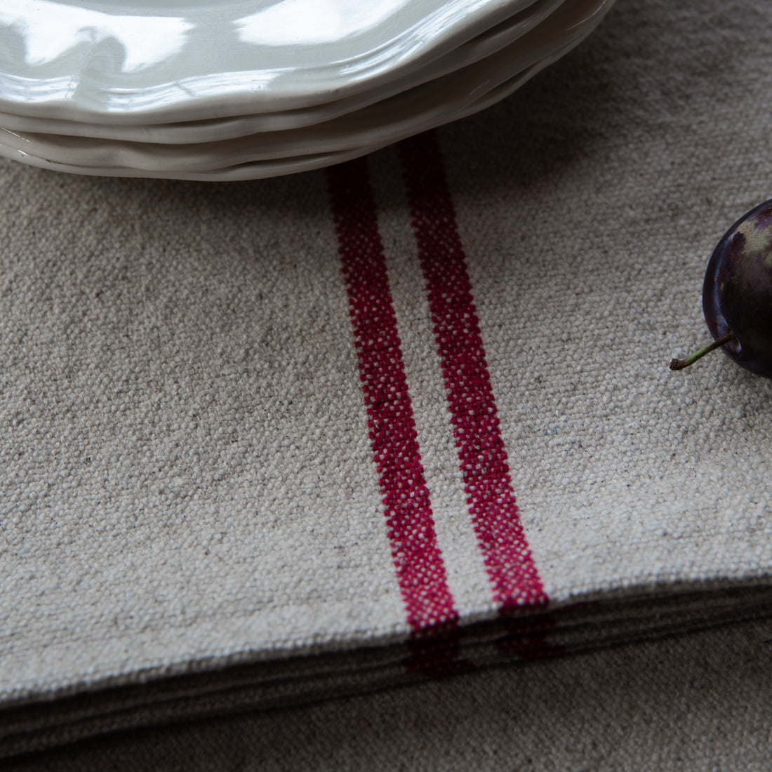 Rustic Red Stripe Grainsack Placemat