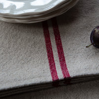 Rustic Red Stripe Grainsack Placemat