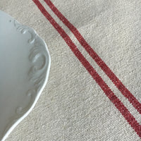 Rustic Red Stripe Grainsack Fabric Sample